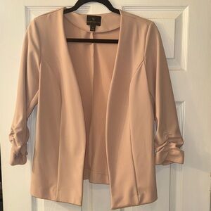 Worthington Women's Light Pink Open Front Blazer